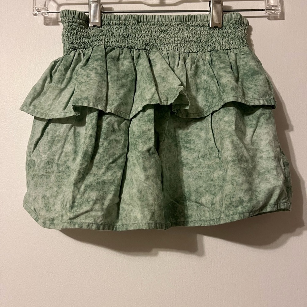 Girl’s Green Ruffled Skort